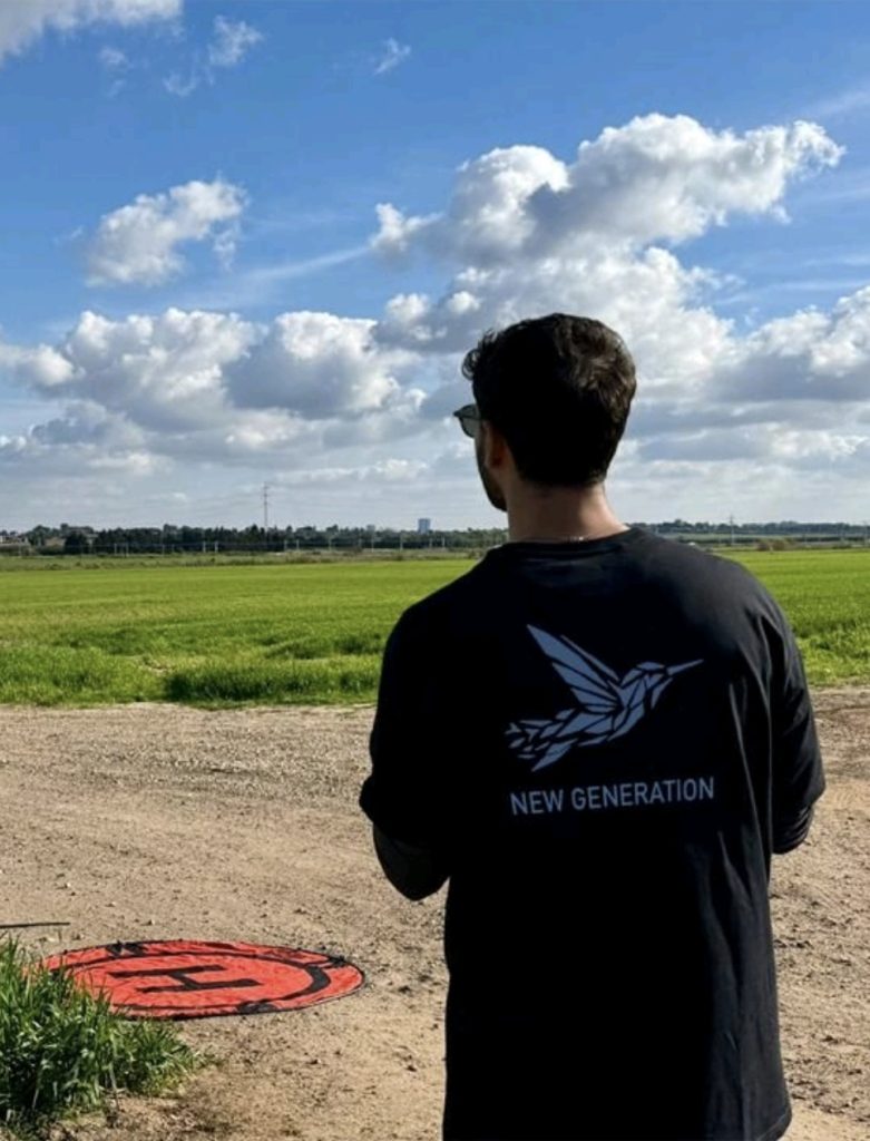New-generation employee at work in a at the field with a client